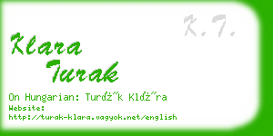 klara turak business card